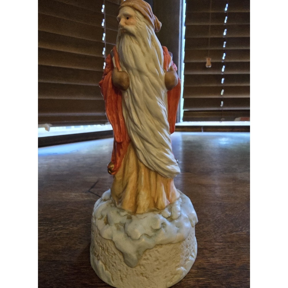Reuge Santa Claus Holiday Figurine Music Box with Toys and Handwritten Base